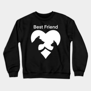 Dog and cat best friends Crewneck Sweatshirt